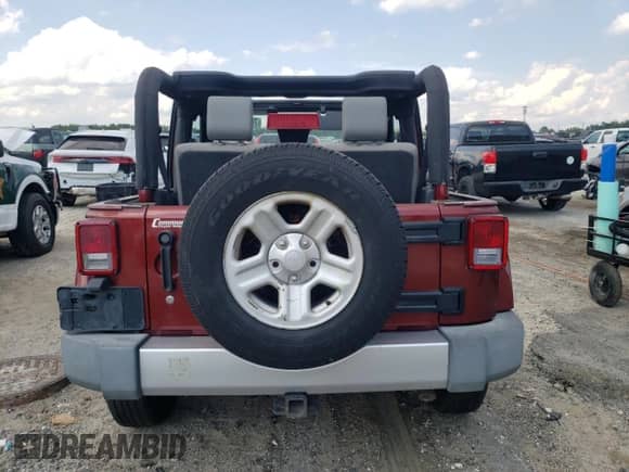 2008 Jeep Wrangler Sahara with VIN 1J4FA54108L535535, listed as a Copart auction lot 70800205 with Not provided miles and Salvage title. Bid and sale history available at DreamBid. Image 6.