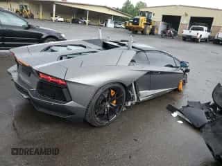 2014 Lamborghini Aventador with VIN ZHWUR1ZD6ELA03035, listed as a Copart auction lot 66784084 with 23,771 mi miles and Salvage title. Bid and sale history available at DreamBid. Image 3.