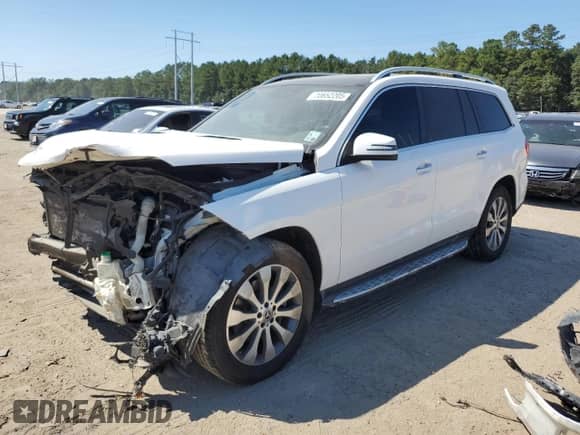 2019 Mercedes-Benz GLS 450 z VIN 4JGDF6EE2KB240063, wystawiony jako Copart lot #70652205 z przebiegiem 115 848 mil mil oraz Szkoda całkowita • Salvage title. Historia ofert i sprzedaży dostępna na DreamBid. Obrazek 1.