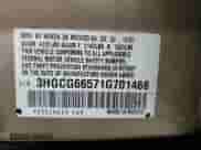 2001 Honda Accord LX с VIN 3HGCG66571G701468, выставлен на аукционе Copart как лот 81768185 с пробегом 90 268 миль миль и Списание • Salvage title. История ставок и продаж доступна на DreamBid. Изображение 12.