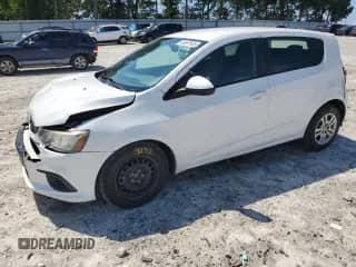 2017 Chevrolet Sonic LT with VIN 1G1JG6SH1H4166224, listed as a Copart auction lot 65697505 with 106,509 mi miles and Salvage title. Bid and sale history available at DreamBid. Image 1.