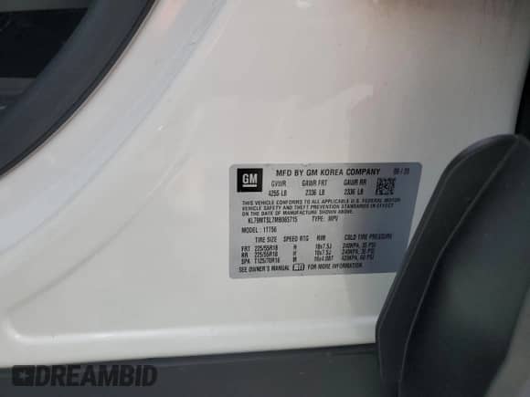 2021 Chevrolet TrailBlazer RS z VIN KL79MTSL7MB065715, wystawiony jako Copart lot #80832365 z przebiegiem 93 017 mil mil oraz Szkoda całkowita • Salvage title. Historia ofert i sprzedaży dostępna na DreamBid. Obrazek 13.