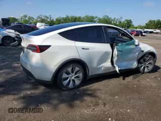 2022 Tesla Model Y Long Range with VIN 7SAYGAEE6NF363326, listed as a Copart auction lot 54414784 with 163,400 mi miles and Salvage title. Bid and sale history available at DreamBid. Image 3.