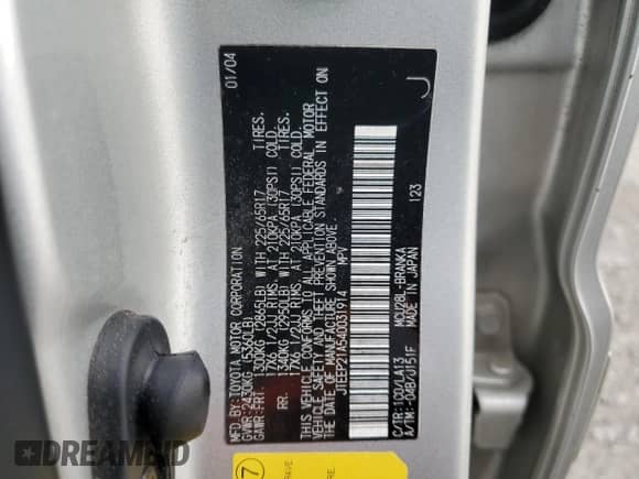 2004 Toyota Highlander Limited с VIN JTEEP21A540031914, выставлен на аукционе Copart как лот 82599965 с пробегом 123 892 миль миль и Списание • Salvage title. История ставок и продаж доступна на DreamBid. Изображение 14.