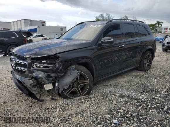 2022 Mercedes-Benz GLS 450 with VIN 4JGFF5KE8NA743162, listed as a Copart auction lot 69263455 with 35,852 mi miles and Salvage title. Bid and sale history available at DreamBid. Image 1.