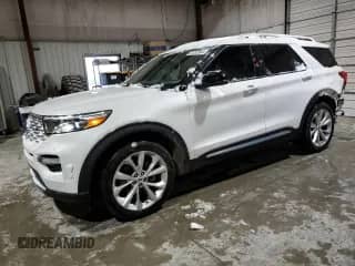 2023 Ford Explorer Platinum with VIN 1FM5K8HC2PGA38596, listed as a Copart auction lot 87262544 with 25,392 mi miles and Salvage title. Bid and sale history available at DreamBid. Image 1.
