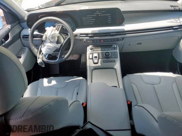 2025 Hyundai Palisade SEL with VIN KM8R24GE3SU921744, listed as a Copart auction lot 55021365 with 395 mi miles and Salvage title. Bid and sale history available at DreamBid. Image 8.