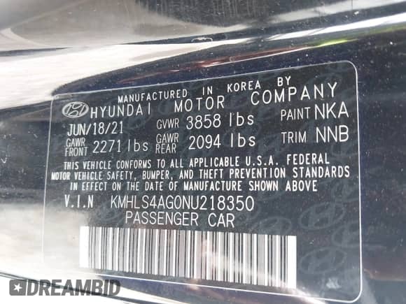 2022 Hyundai Elantra SEL с VIN KMHLS4AG0NU218350, выставлен на аукционе IAAI как лот 43362739 с пробегом 54 409 миль миль и . История ставок и продаж доступна на DreamBid. Изображение 9.