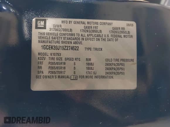 2009 Chevrolet Silverado 1500 LTZ z VIN 1GCEK39J19Z274622, wystawiony jako IAAI lot #41352625 z przebiegiem 213 255 mil mil oraz . Historia ofert i sprzedaży dostępna na DreamBid. Obrazek 9.