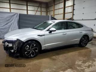 2025 Hyundai Sonata SEL with VIN KMHL64JA1SA448735, listed as a Copart auction lot 85500605 with 27,730 mi miles and Clean title. Bid and sale history available at DreamBid. Image 1.