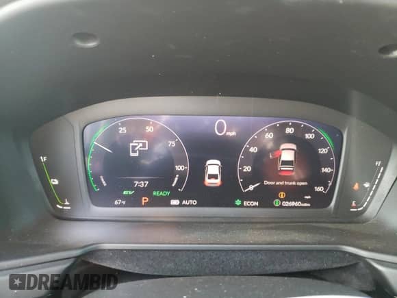 2023 Honda Accord EX-L with VIN 1HGCY2F61PA068603, listed as a Copart auction lot 65967515 with 26,960 mi miles and Salvage title. Bid and sale history available at DreamBid. Image 9.