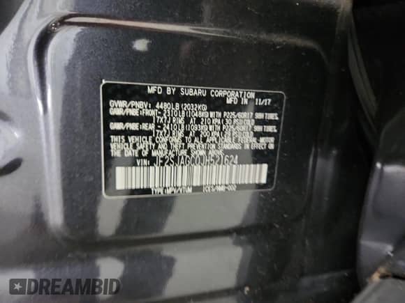 2018 Subaru Forester Premium z VIN JF2SJAGC0JH521624, wystawiony jako Copart lot #84973705 z przebiegiem 68 558 mil mil oraz Czysty tytuł • Clean title. Historia ofert i sprzedaży dostępna na DreamBid. Obrazek 13.