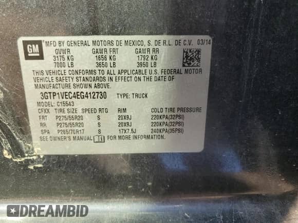 2014 GMC Sierra 1500 SLT с VIN 3GTP1VEC4EG412730, выставлен на аукционе Copart как лот 86680795 с пробегом 123 348 миль миль и Списание • Salvage title. История ставок и продаж доступна на DreamBid. Изображение 12.