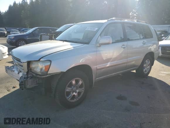 2005 Toyota Highlander with VIN JTEEP21A550076787, listed as a Copart auction lot 85766095 with 191,838 mi miles and Salvage title. Bid and sale history available at DreamBid. Image 1.