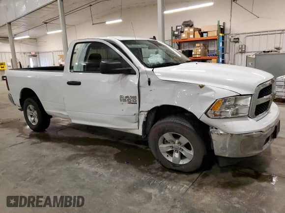 2023 Ram 1500 with VIN 3C6JR7EG8PG675357, listed as a Copart auction lot 60595825 with 33,043 mi miles and Salvage title. Bid and sale history available at DreamBid. Image 4.