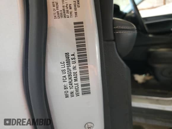 2023 Jeep Grand Cherokee Limited with VIN 1C4RJKBG5P8880408, listed as a Copart auction lot 63968055 with Not provided miles and Salvage title. Bid and sale history available at DreamBid. Image 12.