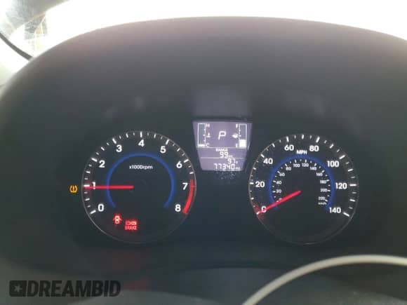 2017 Hyundai Accent SE with VIN KMHCT4AE5HU268533, listed as a Copart auction lot 82292025 with 77,340 mi miles and Salvage title. Bid and sale history available at DreamBid. Image 9.