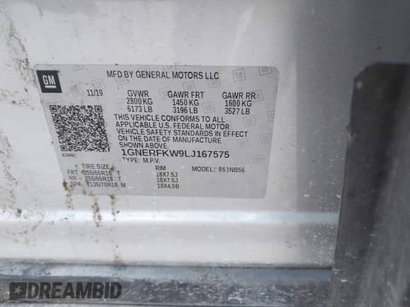 2020 Chevrolet Traverse LS с VIN 1GNERFKW9LJ167575, выставлен на аукционе IAAI как лот 42026375 с пробегом 62 454 миль миль и . История ставок и продаж доступна на DreamBid. Изображение 9.