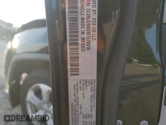 2021 Jeep Compass Latitude с VIN 3C4NJDBB2MT576416, выставлен на аукционе Copart как лот 72095825 с пробегом 72 320 миль миль и Списание • Salvage title. История ставок и продаж доступна на DreamBid. Изображение 13.