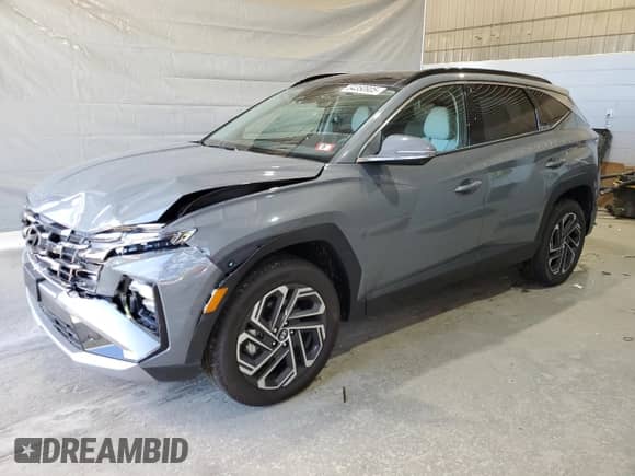 2025 Hyundai Tucson Limited с VIN 5NMJECDEXSH529133, выставлен на аукционе Copart как лот 64350905 с пробегом 2 505 миль миль и Списание • Salvage title. История ставок и продаж доступна на DreamBid. Изображение 1.