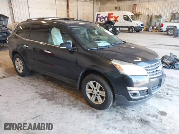 2014 Chevrolet Traverse LT z VIN 1GNKVGKD6EJ346159, wystawiony jako IAAI lot #42859053 z przebiegiem 166 210 mil mil oraz . Historia ofert i sprzedaży dostępna na DreamBid. Obrazek 1.