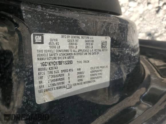 2011 Chevrolet Silverado 2500HD LTZ z VIN 1GC1KYC87BF132283, wystawiony jako Copart lot #72051445 z przebiegiem 207 897 mil mil oraz Czysty tytuł • Clean title. Historia ofert i sprzedaży dostępna na DreamBid. Obrazek 12.