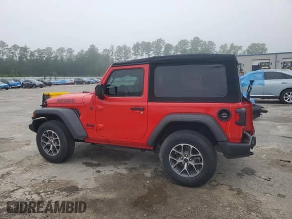 2024 Jeep Wrangler Sport S с VIN 1C4PJXAN7RW172003, выставлен на аукционе Copart как лот 58151185 с пробегом 14 383 миль миль и Списание • Salvage title. История ставок и продаж доступна на DreamBid. Изображение 2.