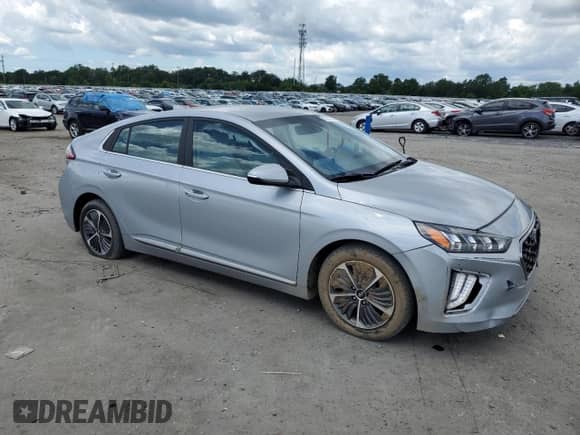 2022 Hyundai Ioniq SEL with VIN KMHC75LD3NU283316, listed as a Copart auction lot 61303705 with 27,481 mi miles and Salvage title. Bid and sale history available at DreamBid. Image 4.