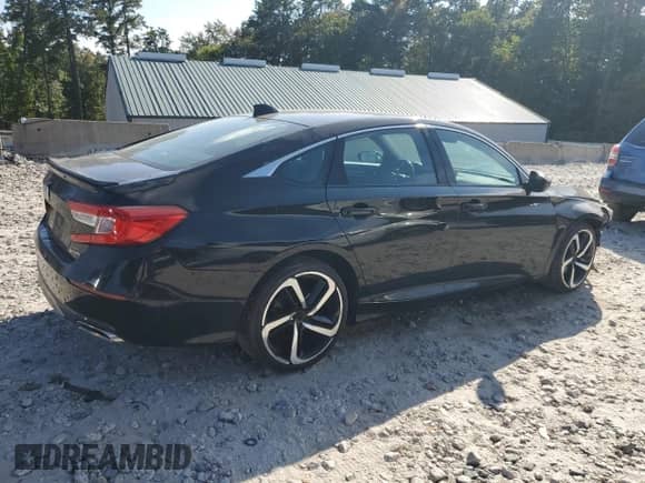 2018 Honda Accord Sport with VIN 1HGCV1F3XJA004253, listed as a Copart auction lot 81628505 with 90,722 mi miles and Salvage title. Bid and sale history available at DreamBid. Image 3.