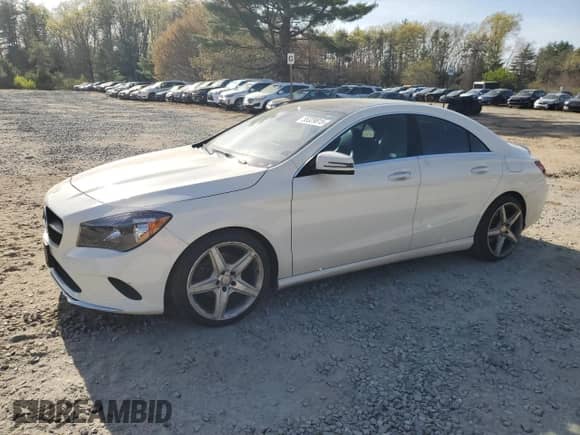 2017 Mercedes-Benz CLA 250 with VIN WDDSJ4GB6HN412223, listed as a Copart auction lot 55329815 with 90,009 mi miles and Salvage title. Bid and sale history available at DreamBid. Image 1.