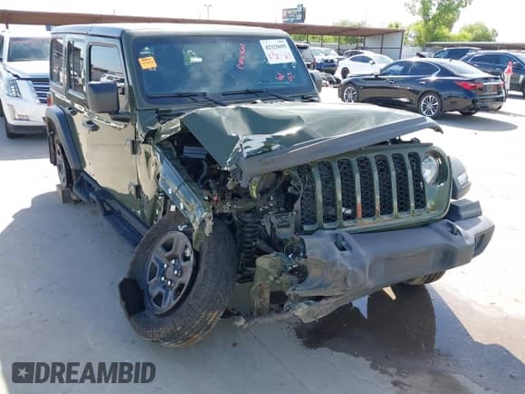 2024 Jeep Wrangler Sport S with VIN 1C4PJXDN3RW157655, listed as a IAAI auction lot 42325695 with 16,279 mi miles and . Bid and sale history available at DreamBid. Image 6.