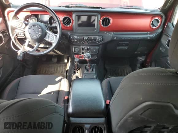 2021 Jeep Wrangler Unlimited Rubicon with VIN 1C4HJXFG9MW580235, listed as a Copart auction lot 59118385 with Not provided miles and Salvage title. Bid and sale history available at DreamBid. Image 8.