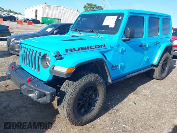 2021 Jeep Wrangler Unlimited Rubicon with VIN 1C4HJXFG8MW617520, listed as a IAAI auction lot 42606473 with 53,299 mi miles and . Bid and sale history available at DreamBid. Image 17.