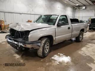 2006 Chevrolet Silverado 1500 LS with VIN 1GCEK14T36E135138, listed as a Copart auction lot 87360994 with 76,755 mi miles and Non repairable. Bid and sale history available at DreamBid. Image 1.