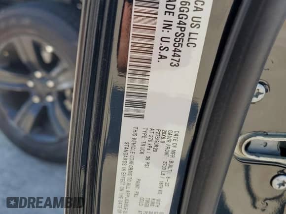 2023 Ram 1500 Warlock z VIN 1C6RR6GG4PS554473, wystawiony jako Copart lot #71050184 z przebiegiem 11 032 mil mil oraz Szkoda całkowita • Salvage title. Historia ofert i sprzedaży dostępna na DreamBid. Obrazek 14.