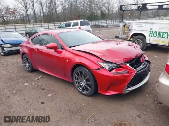 2015 Lexus RC 350 F Sport with VIN JTHSE5BC6F5005681, listed as a IAAI auction lot 41271084 with Not provided miles and . Bid and sale history available at DreamBid. Image 1.