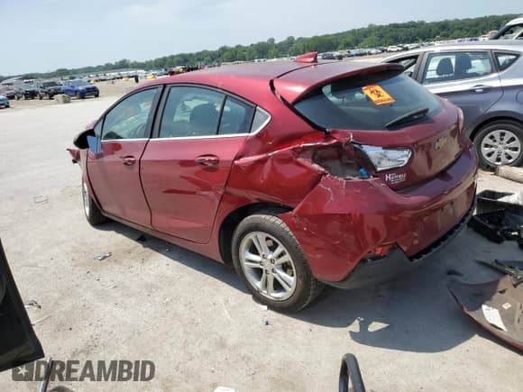 2018 Chevrolet Cruze LT with VIN 3G1BE6SM3JS526252, listed as a Copart auction lot 60914555 with Not provided miles and Salvage title. Bid and sale history available at DreamBid. Image 2.