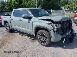 2025 Toyota Tundra Limited with VIN 5TFJA5DB8SX258142, listed as a IAAI auction lot 42491306 with 13,832 mi miles and . Bid and sale history available at DreamBid. Image 1.