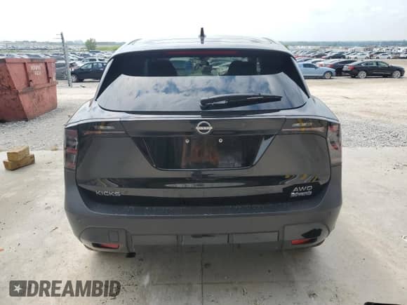 2025 Nissan Kicks SV with VIN 3N8AP6CB7SL325688, listed as a Copart auction lot 66565935 with 4,361 mi miles and Salvage title. Bid and sale history available at DreamBid. Image 6.