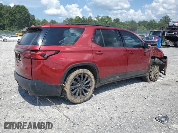 2023 Chevrolet Traverse RS z VIN 1GNERJKW5PJ253152, wystawiony jako Copart lot #64616685 z przebiegiem 57 894 mil mil oraz Szkoda całkowita • Salvage title. Historia ofert i sprzedaży dostępna na DreamBid. Obrazek 3.