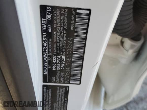 2014 Mercedes-Benz CLA 250 с VIN WDDSJ4EB4EN033364, выставлен на аукционе Copart как лот 86521945 с пробегом 78 902 миль миль и Списание • Salvage title. История ставок и продаж доступна на DreamBid. Изображение 12.