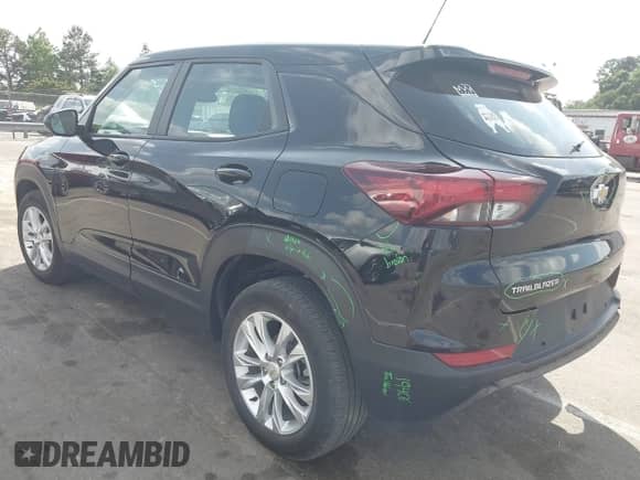 2022 Chevrolet TrailBlazer LS with VIN KL79MMS29NB136993, listed as a IAAI auction lot 42148209 with 29,193 mi miles and . Bid and sale history available at DreamBid. Image 3.