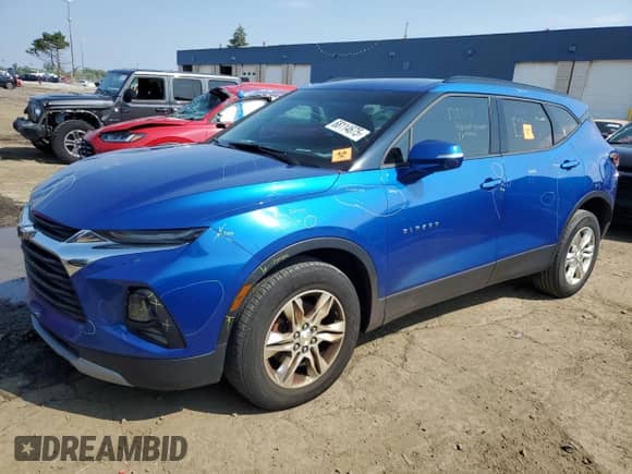 2019 Chevrolet Blazer with VIN 3GNKBBRA7KS578240, listed as a Copart auction lot 68114675 with 92,330 mi miles and Clean title. Bid and sale history available at DreamBid. Image 1.
