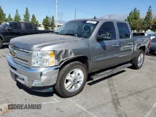 2013 Chevrolet Silverado 1500 LT with VIN 3GCPCSE00DG209363, listed as a Copart auction lot 70558205 with 117,424 mi miles and Salvage title. Bid and sale history available at DreamBid. Image 1.