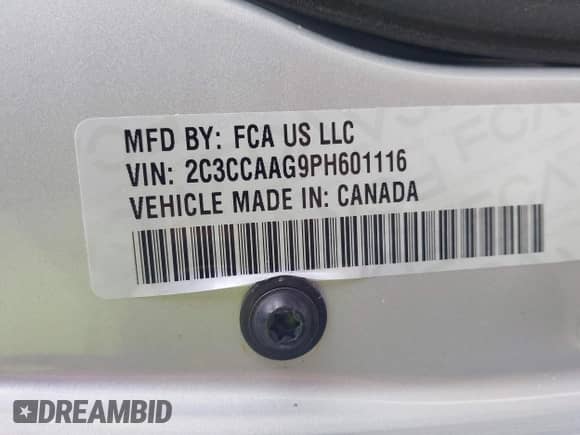 2023 Chrysler 300 Touring z VIN 2C3CCAAG9PH601116, wystawiony jako IAAI lot #43226420 z przebiegiem Nie podano mil oraz . Historia ofert i sprzedaży dostępna na DreamBid. Obrazek 9.