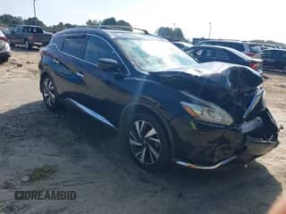 2016 Nissan Murano S with VIN 5N1AZ2MH0GN155081, listed as a IAAI auction lot 43183214 with 153,808 mi miles and . Bid and sale history available at DreamBid. Image 1.