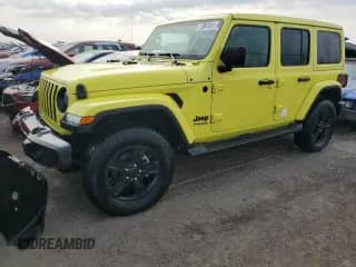2022 Jeep Wrangler Unlimited Sahara Altitude with VIN 1C4HJXEN9NW269535, listed as a Copart auction lot 75997634 with 17,776 mi miles and Salvage title. Bid and sale history available at DreamBid. Image 1.