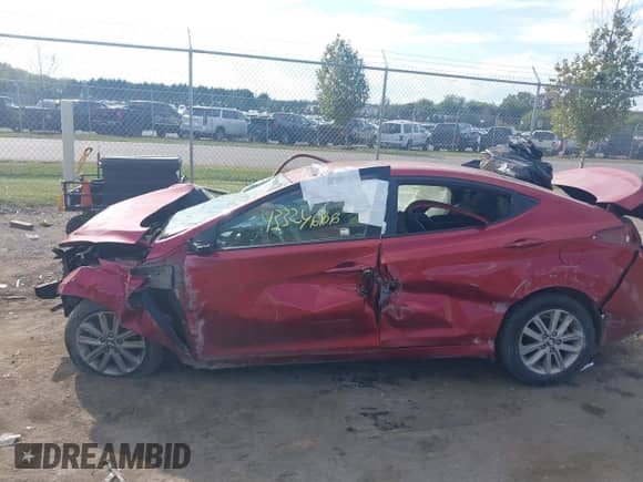 2016 Hyundai Elantra SE with VIN 5NPDH4AEXGH708524, listed as a IAAI auction lot 43324666 with Not provided miles and . Bid and sale history available at DreamBid. Image 13.