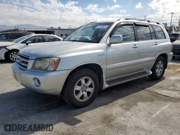 2003 Toyota Highlander с VIN JTEGF21A030095353, выставлен на аукционе Copart как лот 81703925 с пробегом 207 153 миль миль и Списание • Salvage title. История ставок и продаж доступна на DreamBid. Изображение 1.