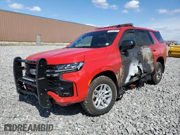 2023 Chevrolet Tahoe Commercial с VIN 1GNSKLED6PR267673, выставлен на аукционе Copart как лот 51773515 с пробегом 18 814 миль миль и Списание • Salvage title. История ставок и продаж доступна на DreamBid. Изображение 1.